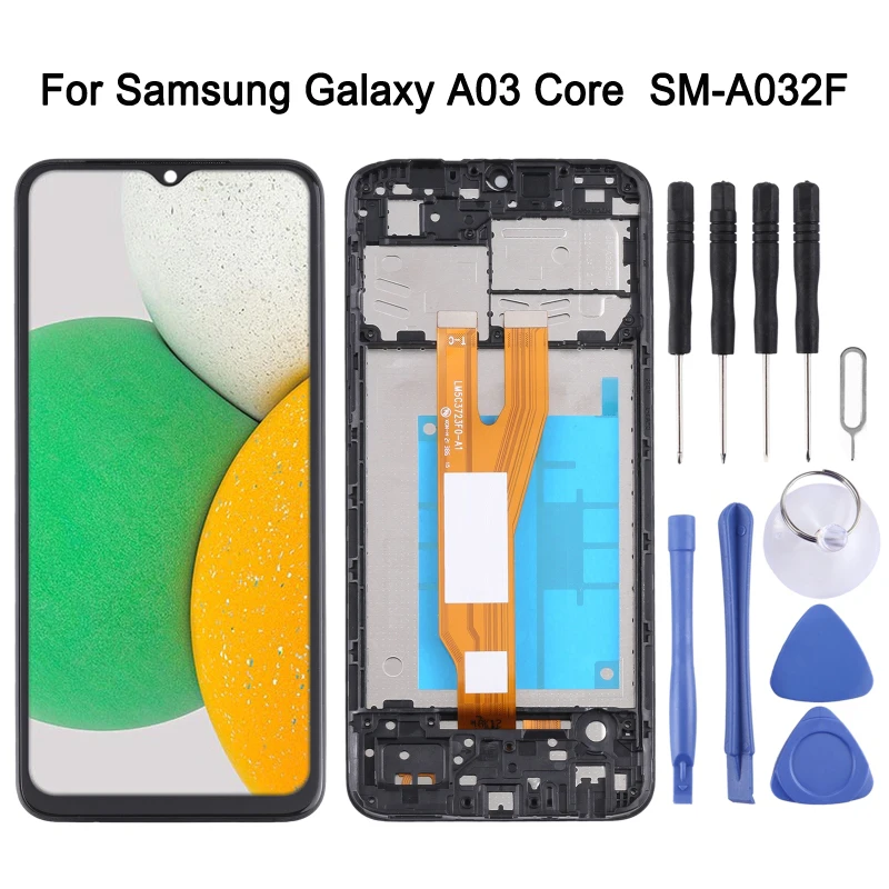 6.5-inch LCD Screen For Samsung Galaxy A03 Core SM-A032F Phone Display and Digitizer Full Assembly with Frame Replacement Part