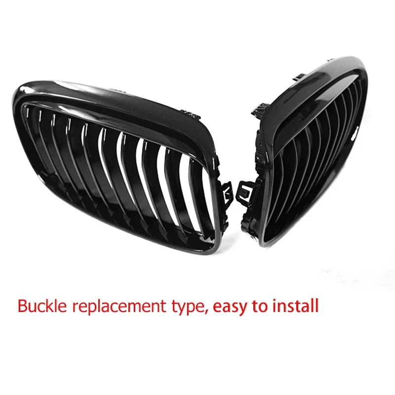 Rejillas Delanteras Negras Brillantes Para BMW Serie 2 F45/F46 - ABS, Compatible 2014-2018, Par Izquierdo Y Derecho