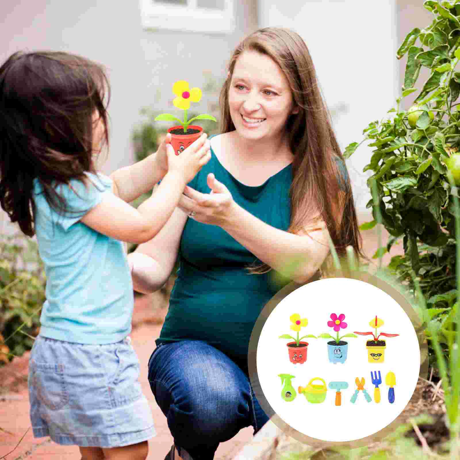 

Flower Toy Kids Plaything Arrangement Gardening Watering Tool Toys Children Planting Tools Plastic Creative Simulated House