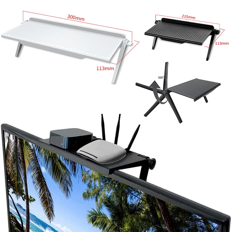 

Adjustable Computer Monitor Rack Computer Monitor Desktop Stand TV Rack Display Shelf Multifunctional Storage Rack 1PC