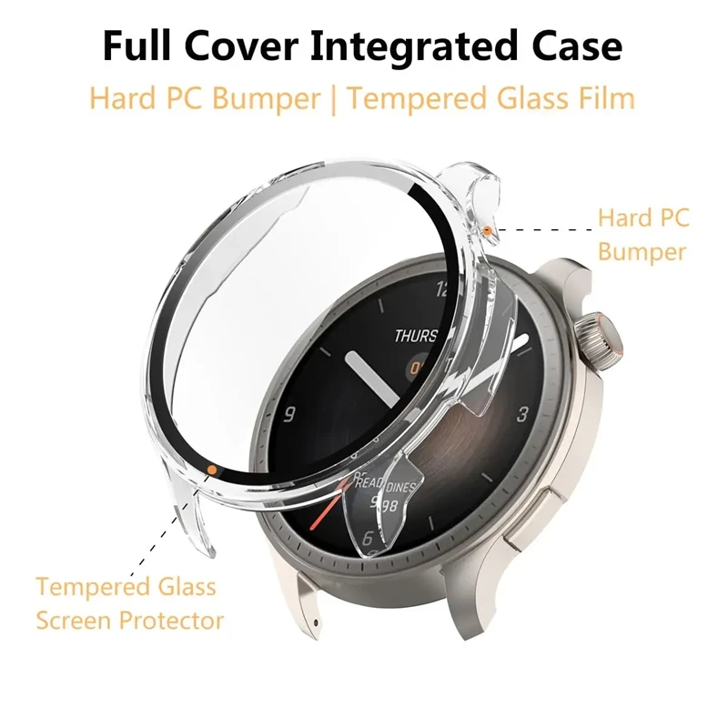 Tempered Glass Screen Protector with Protective Bumper Shell