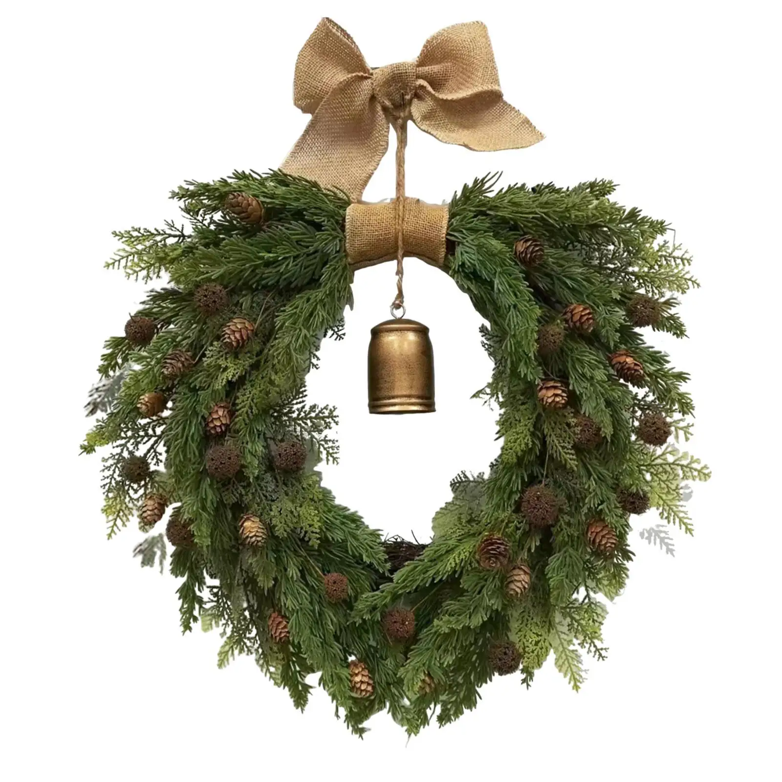Bohemian for Front Door Indoor with Bow Knot Spring Decorations Gift Artificial Wreath Garland for Living Rooms Porches Bedrooms