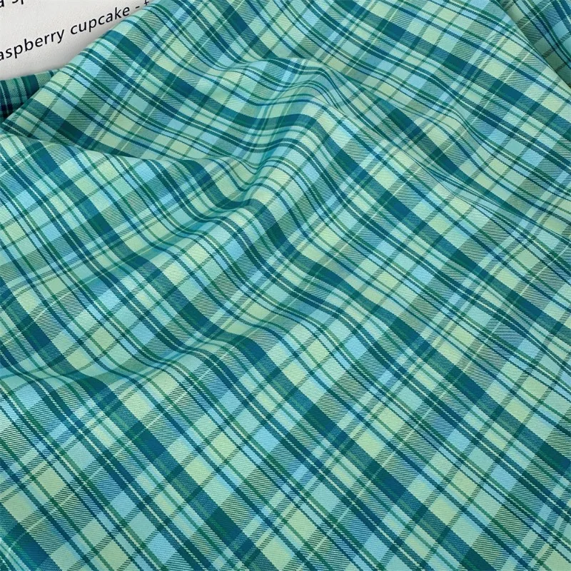 Twill-dyed Plaid Fabric By The Meter for Clothing Dress Jacket Shirt Tablecloth Sheets Handmade DIY Sewing Cloth Soft Yellow 4