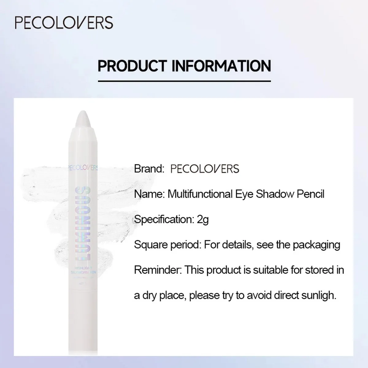 Brightening Lying Silkworm Highlighter Stick Pearlescent Matte White Sliver Eyeliner Lasting Smooth Eyeshadow Stick Face Makeup 2