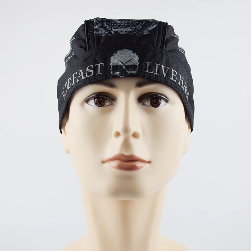 오토바이 헬멧 Balaclava 레트로 여름 오토바이 머리 랩 머리띠 러닝 사이클링 두건 해적 모자 남성 여성 야외 스포츠