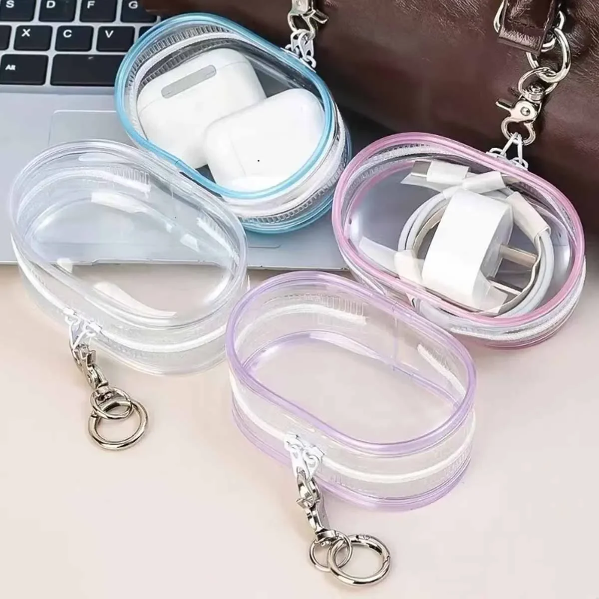 Pouch Mystery Box with Keychain Cute Doll Bag Organization Dustproof Case Key Wallet Bag Decoration