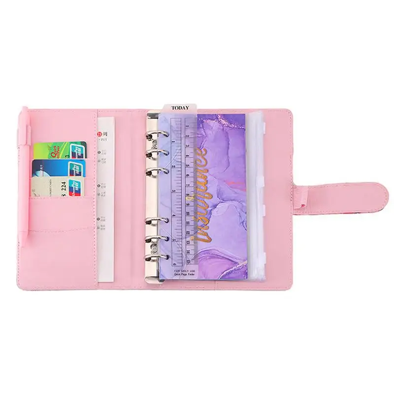 

A6 Budget Binder Colorful Binder Hand Ledger Durable And Wear-Resistant Money Saving Binder For Budgeting