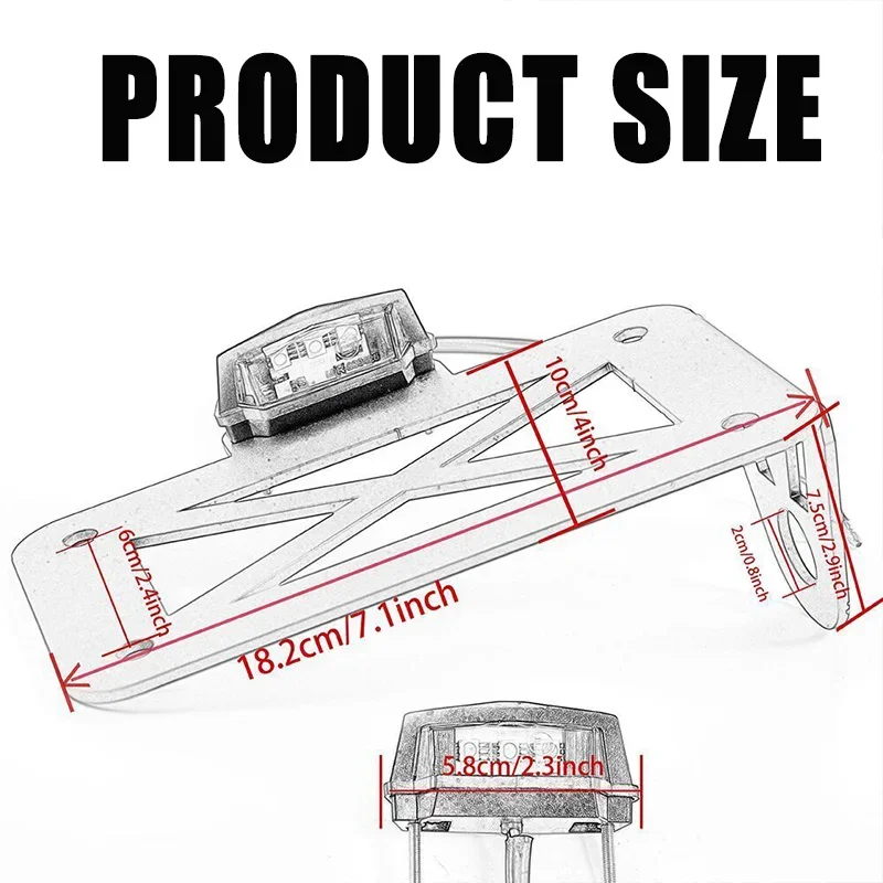 Motorcycle License Plate Holder LED Tail Light Mount Registration Plate Bracket Modified Universal for Harley Sportster Chopper license plate holder,motorcycle license plate holder