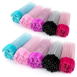Bulk Pack of 1000 Colorful Disposable Mascara Wands for Eyelash and Eyebrow Application (1000-pcs-5-Color)
