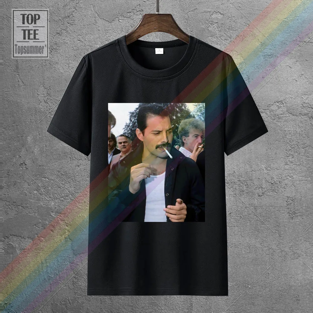 Freddie Mercury Smoking Vintage футболка классная Rock Punk для женщин/мужчин Harajuku модная