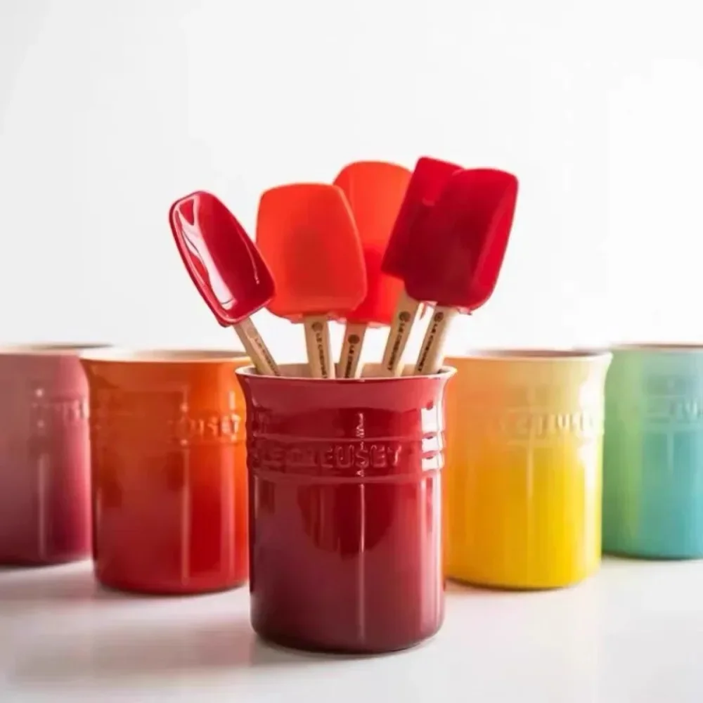 Kitchen Utensil Holder Countertop Ceramic Storage Organizer Cooking Tool Caddy Canister Porcelain Tableware Container Jars Boxes ceramic storage jar,spice storage box,ceramic chopsticks holder