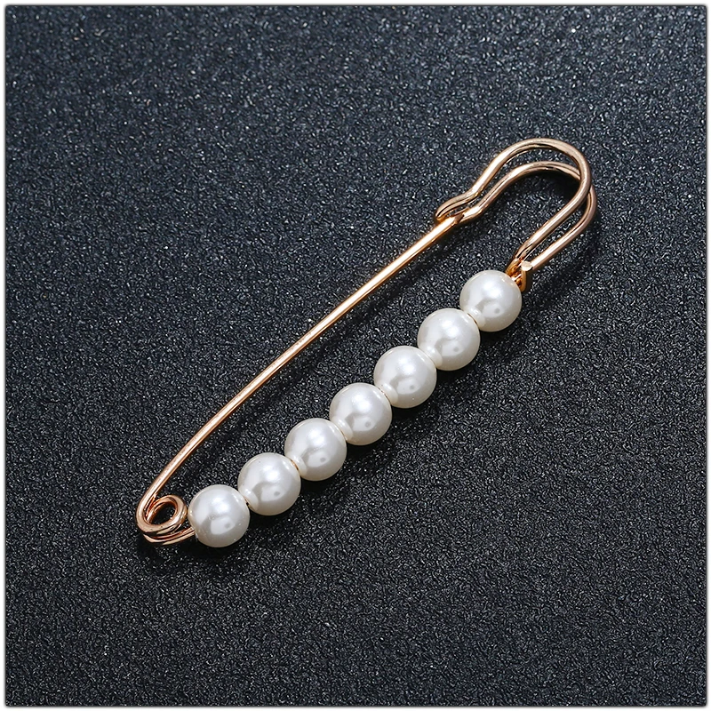 심플 작은 진주 롱 핀 브로치 액세서리 패션 가디건 버클 브로치 핀 여성 슬리밍 허리띠 장식 오너먼트