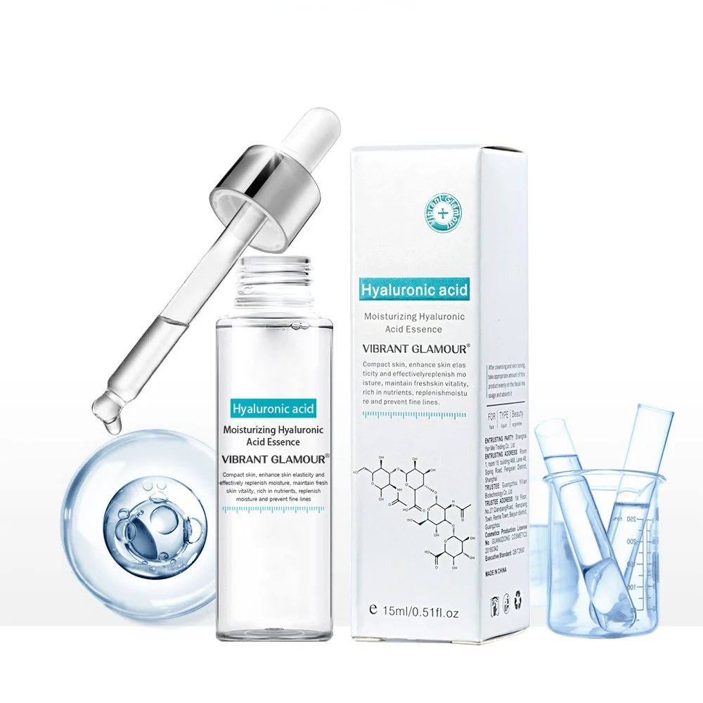 VIBRANT GLAMOUR Hyaluronic Acid Essence Moisturizes Skin To Balance Oil 15ml facial serum essence
