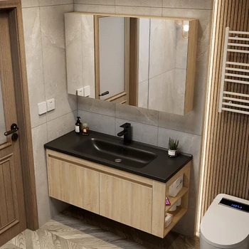 หรูหราห้องน้ําตู้ผสมห้องน้ําอ่างล้างจานอ่างล้างหน้าห้องน้ํา LOG ล้างเซรามิคแบบบูรณาการอ่างล้างหน้าสไตล์ญี่ปุ่น 1