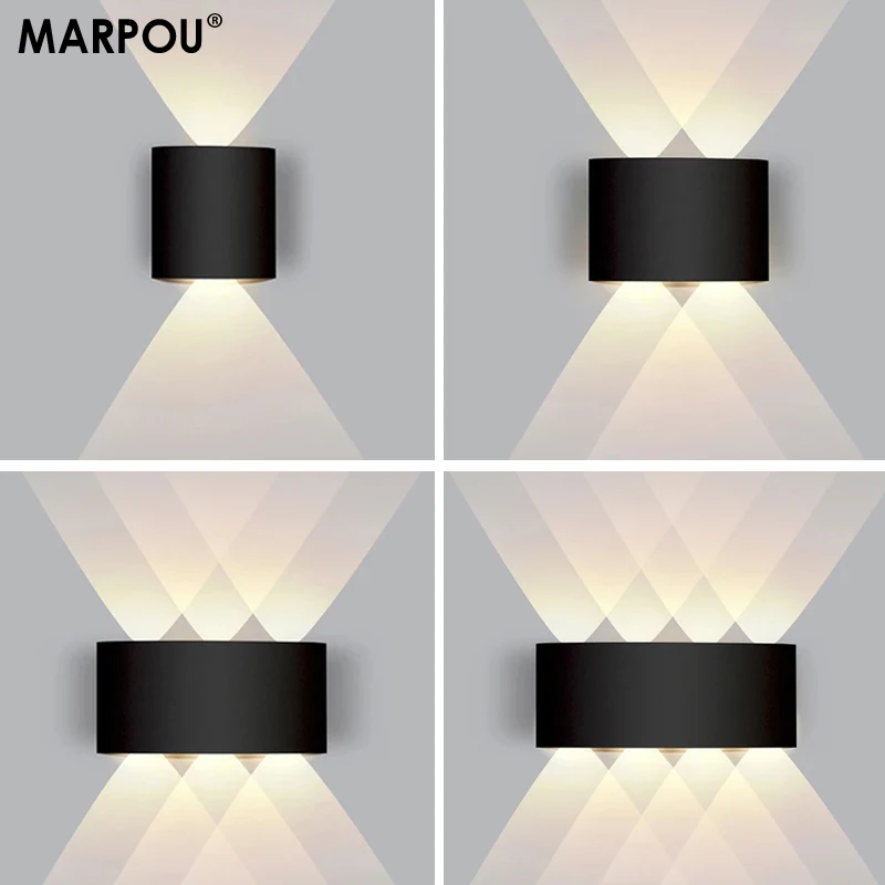 LED Wall Lamp Wall Sconces Light Wall Lamp 2/4/6/8/10W Outdoor Waterproof AC110-220V for Home Garden