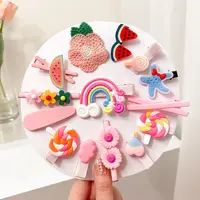 14 / 42Pcs Cartoon Baby Hair Clip Set Flower Fruit Baby Girl Barrettes Bangs Hairpins Kids Hair Accessories 6