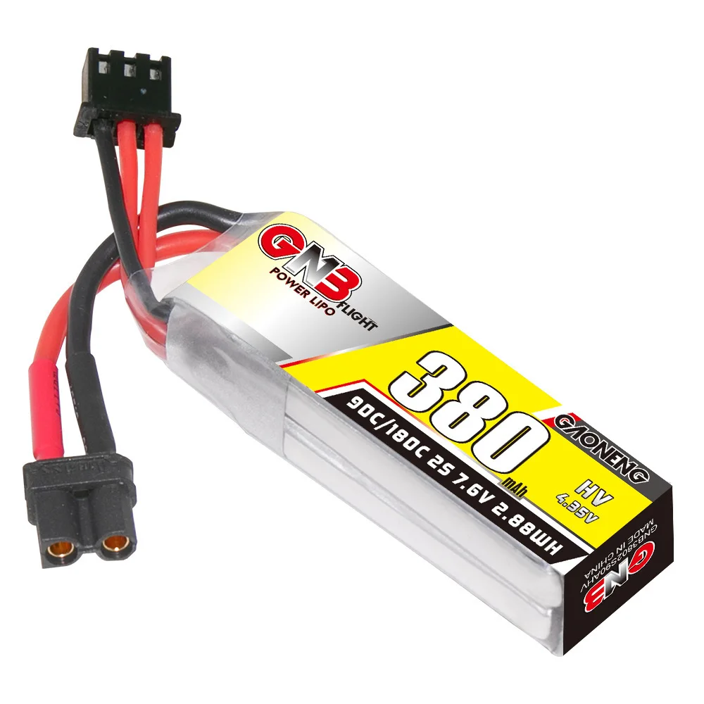 Original GNB 7.6v 380mAh 90c/180c Lipo Battery For Beta75X RC Helicopter Quadcopter FPV Racing Drone Spare Parts HV 2s Battery 3
