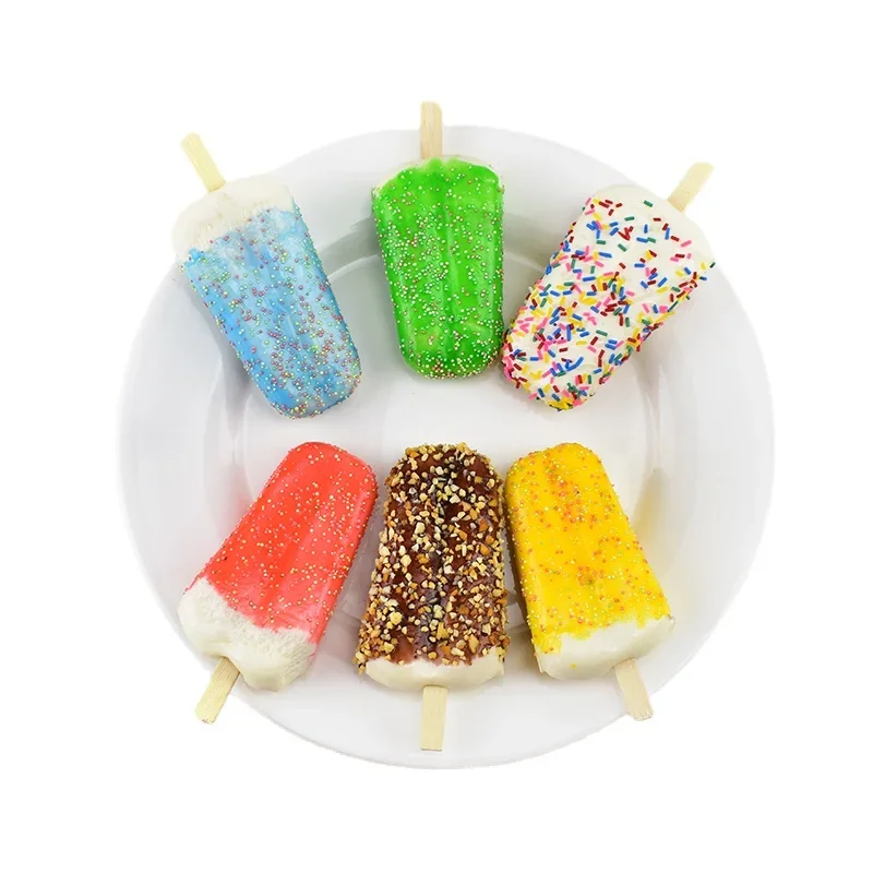 1pc/lot Simulation Ice Cream Fake Handmade Popsicle Model Photography Food Props Small Sweet Shop Decoration Ornaments Supplies food model,food photography props,fake food prank toys