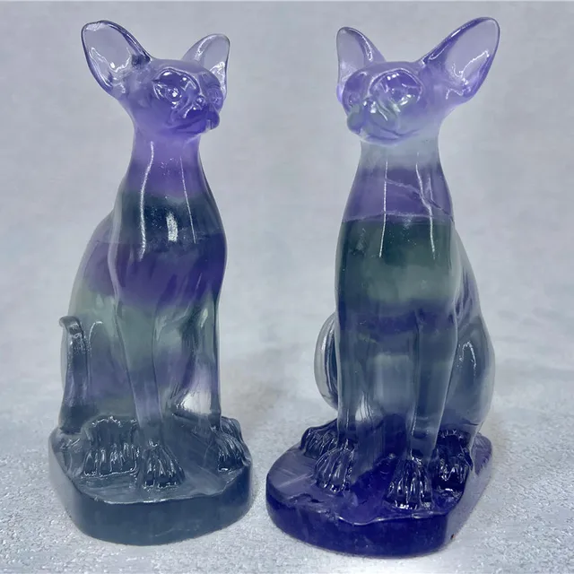 Gatto d'Angora, porta penna di cristallo con il gatto, souvenir,  decorazione, in edizione limitata, ArtDog - Crystal Animals