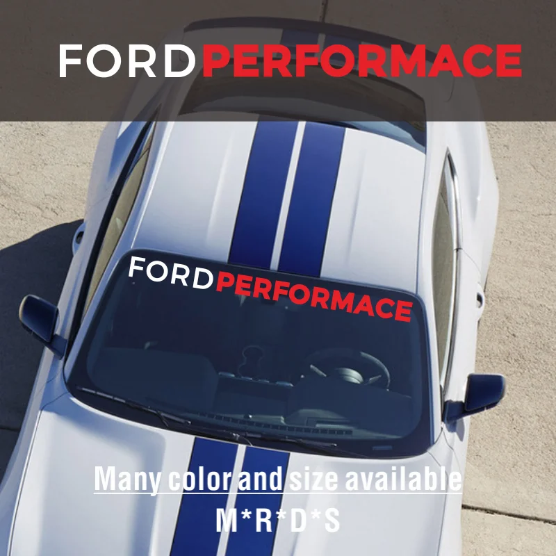 Ford Performance Car Front Window Hood Copertura Motore Tetto Tronco Coda Corpo Decalcomania Heritage Edition Side Stripe Sticker Per Ford