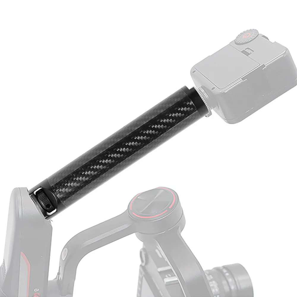 Carbon Fiber Handle Gimbal Grip Cold Shoe Mount Adapter for Zhiyun WEEBILL S LAB Stabilizer for Monitor Microphone camera gimbal stabilizer
