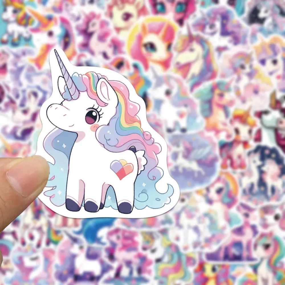 

10/30/50PCS Cute Unicorn Cartoon Stickers for Kids Waterproof Decorative Luggage Phone Case Laptop Vinyl Kids Sticker Wholesale