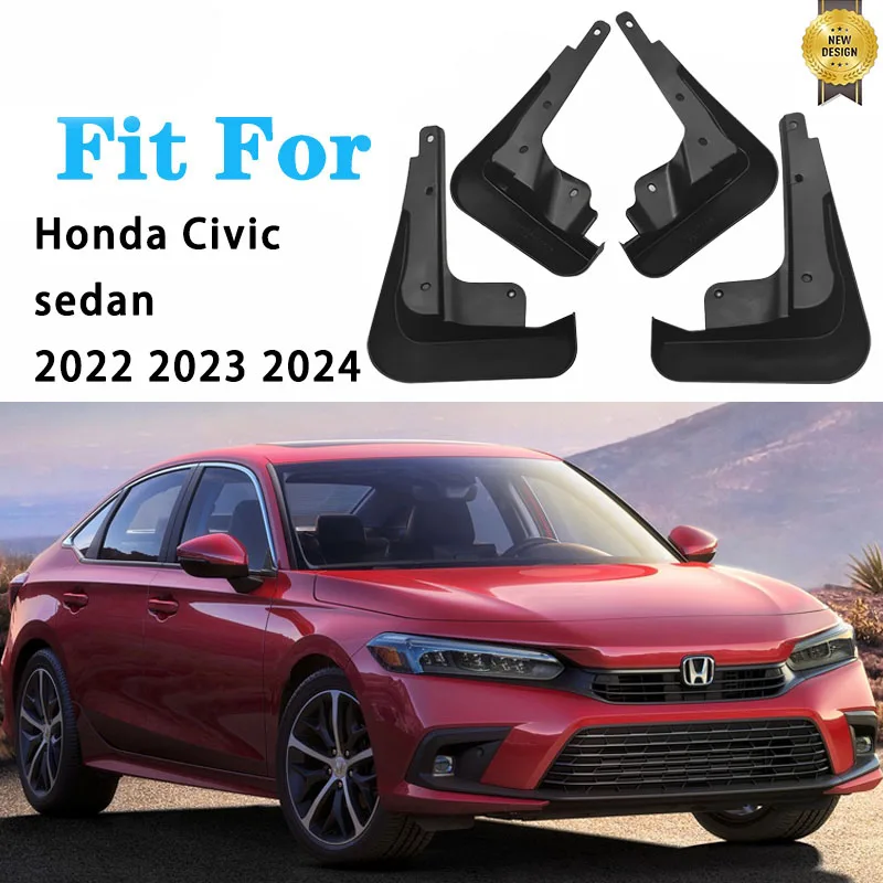 Фото 4 шт., брызговики для Honda Civic 11 поколения, LX Sedan 2022 2023 2024 №2