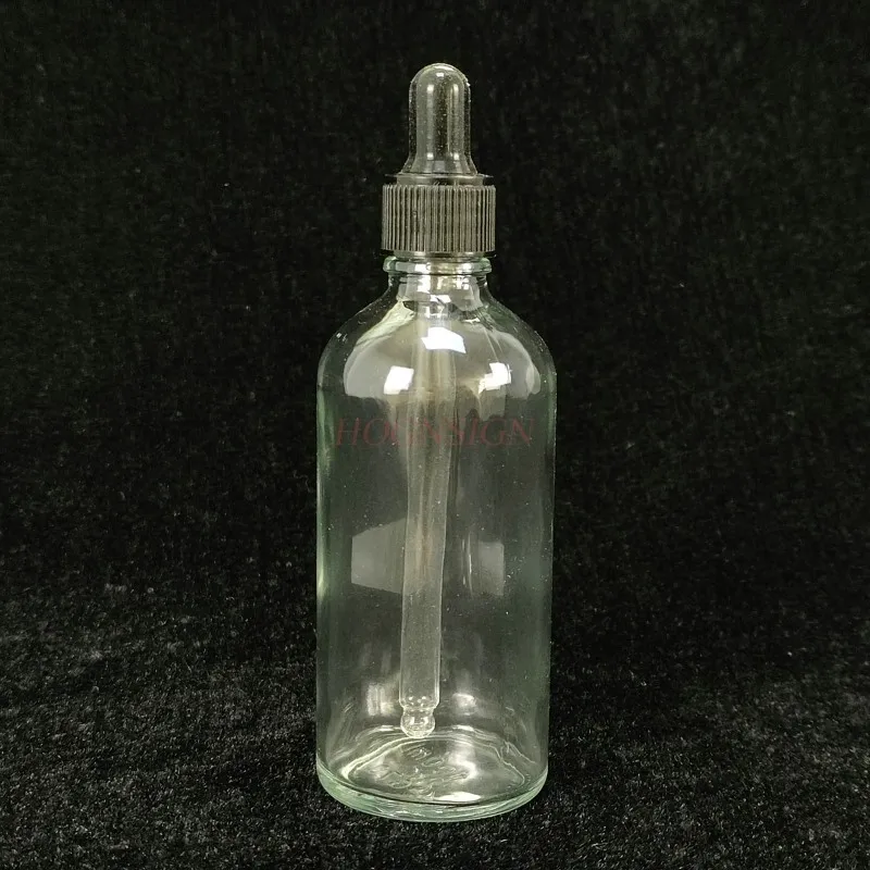 투명 스크류 탑 유리 스포이드 병, 밀봉 스포이드 화학 실험 장비, 에센셜 오일 병, 100ml