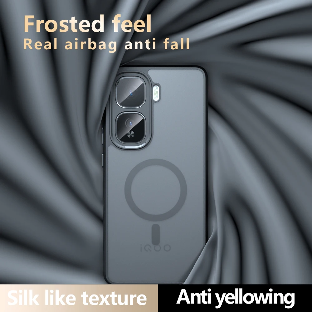 Translucent Magnetic Skin Feel Wireless Charging Back Cover Case