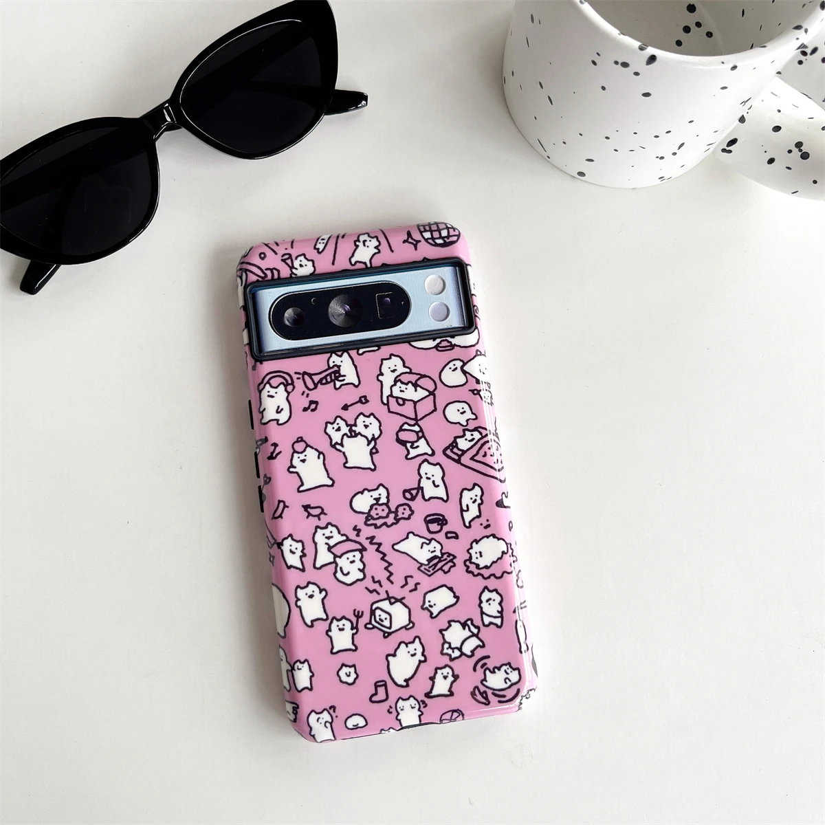Pink Cartoon Animals Case For Google Pixel