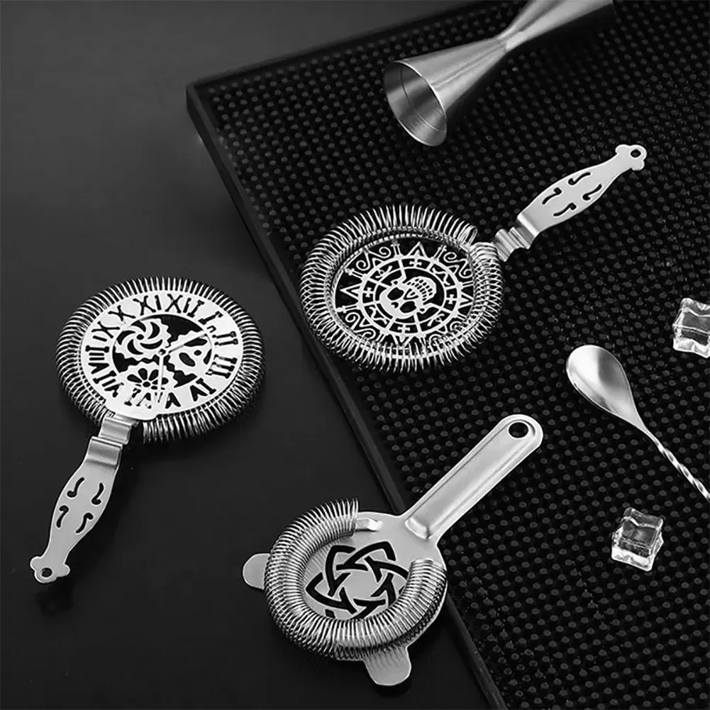 Skull and Mechanical Watch Bar Strainer Sprung Cocktail Strainer Stainless Steel Deluxe Strainer Bar Tools Wine Accessories