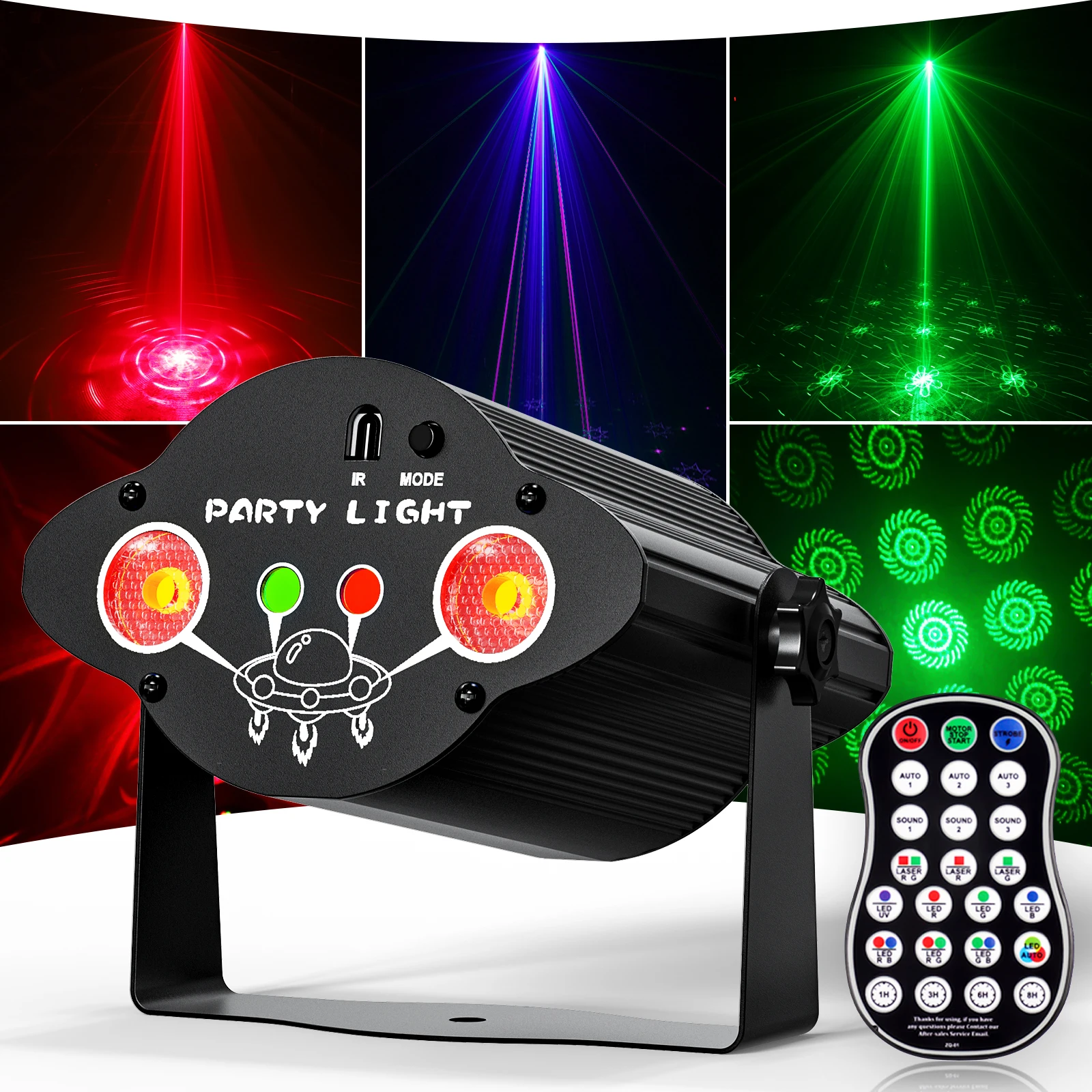 Usb Mini Party Light Holdlamp Disco Light Strobe Stage Light Dj Light 3 In1 Rgb Uv Led Lighting Effect Per Show Party Christmas