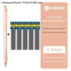 KACO Starry Galaxy Enhanced Durability Mechanical Pencil - Perfect for Calligraphy and Daily Writing (1Org 5Pack Leads)