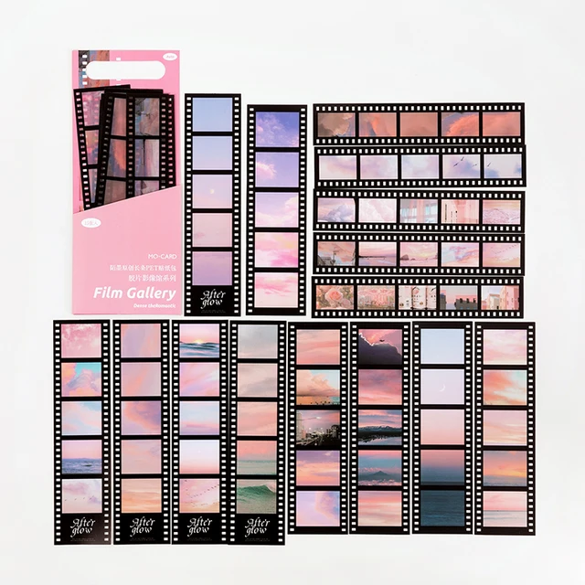 Mr Paper 8 Designs PET White Ink Strip Sticker Pack Film Image Gallery Series Creative Handbook DIY Decorative Sticker A