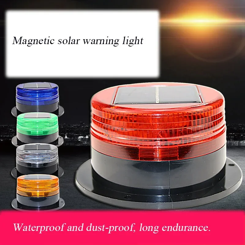 Magnetic Car Roof Blinking Light High-light Energy Efficient Night LED Solar Warning Light led warning light Emergency Signal Automatic Sensor