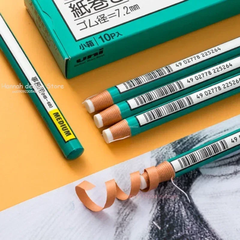 Pencil Eraser Retractable Eraser Kneadable Eraser Biscuit Eraser Plasticine Eraser Japan Uni Pen Type Roll Paper Eraser Super Eraser Art Sketch Highlight for School and Office Art Painting Supplies