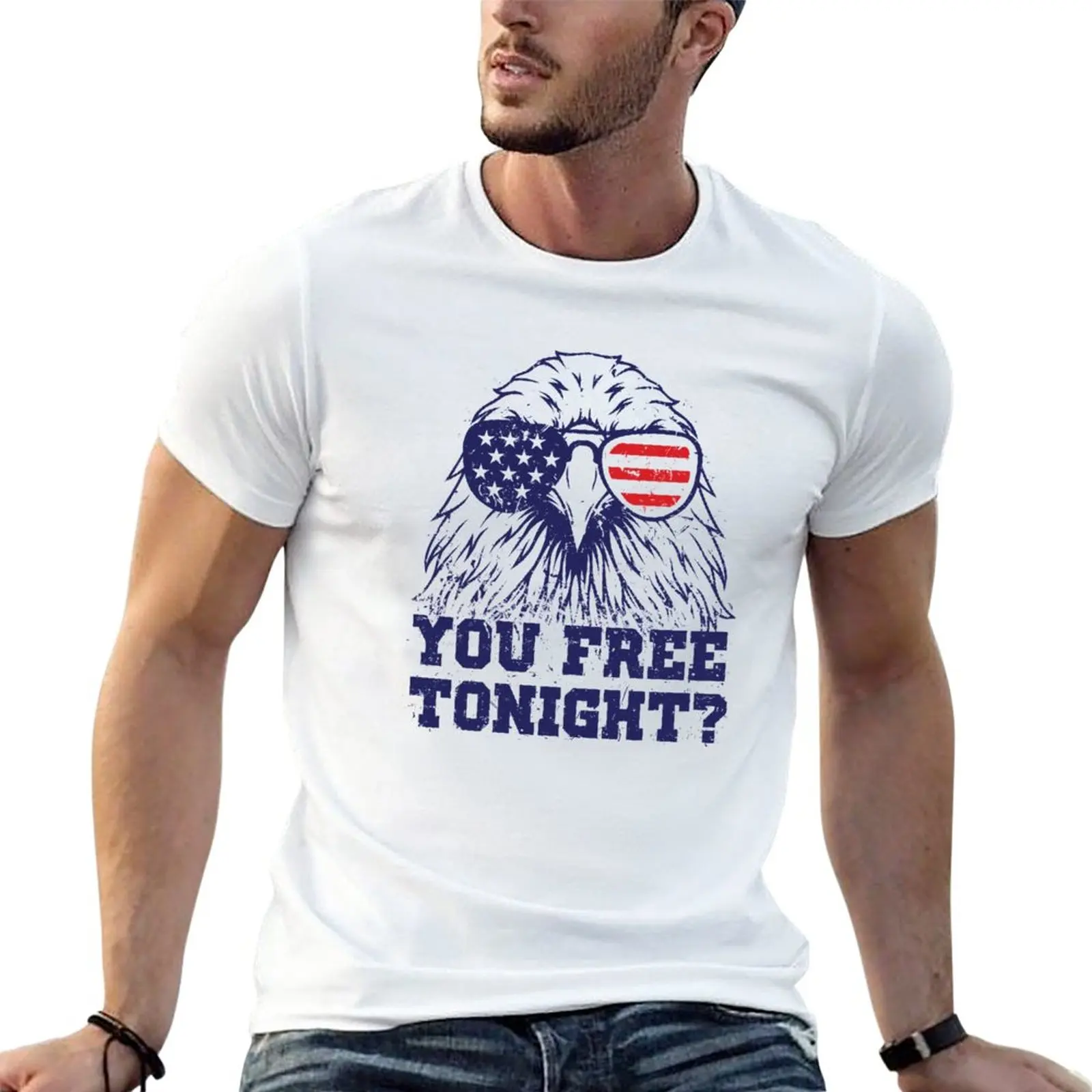 

New You free tonight Patriotic Graphic eagle American Flag 4th july Gift T-Shirt sublime t shirt plus size tops men clothes