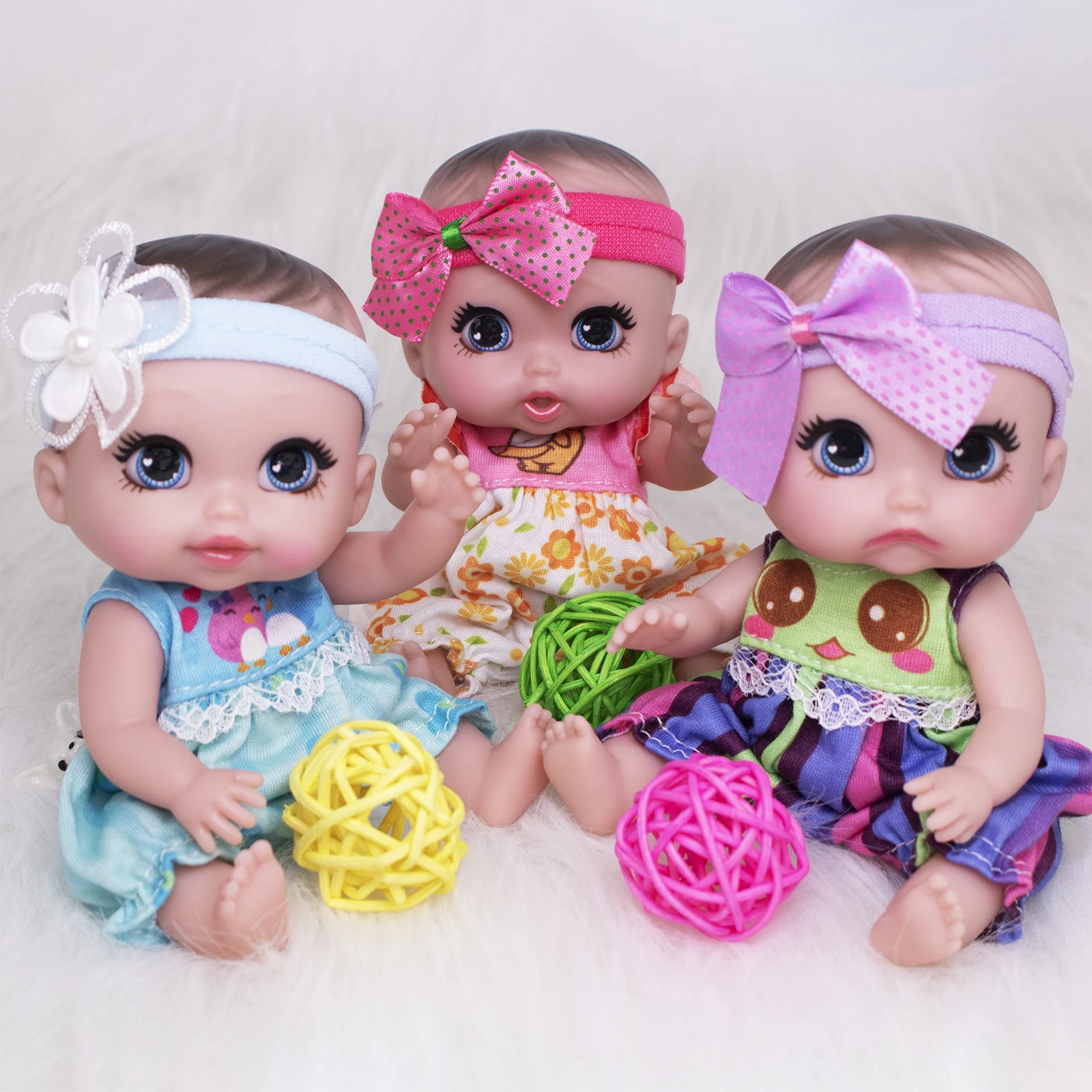 Cry Babies Accessories 6 Inches Polly Pocket Swivel Mini Dolls Vinyl