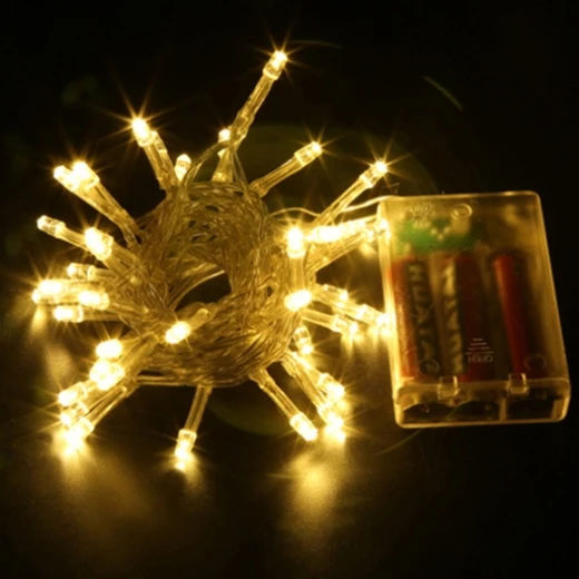 thumbnail image 1 of Cadena de luces LED con funcionamiento a batería AA de 10/20/40/80 para guirnaldas, fiestas, bodas, cumpleaños, festivales, fiestas, decoración, luces LED de hadas, 1 of 5