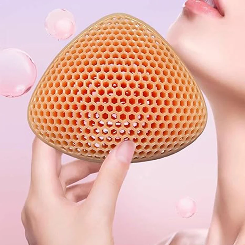 1 pc Lightweight Triangle Hollow Breast Form Honeycomb Core Silicone Breast Form Mastectomy Prosthesis Bra Swim Enhancer Insert