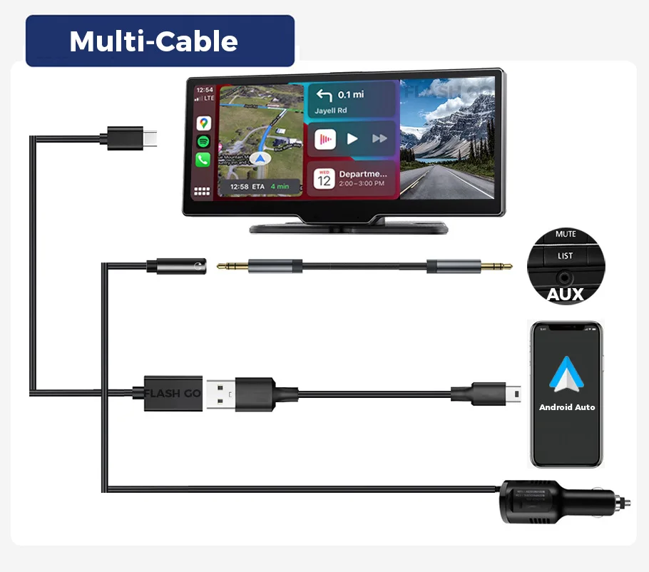  ķ Ĺ ī޶  ī÷  ȵ̵ ڵ 4K DVR GPS ׺̼    ,  , 24H ũ AUX, 10.26 ġ