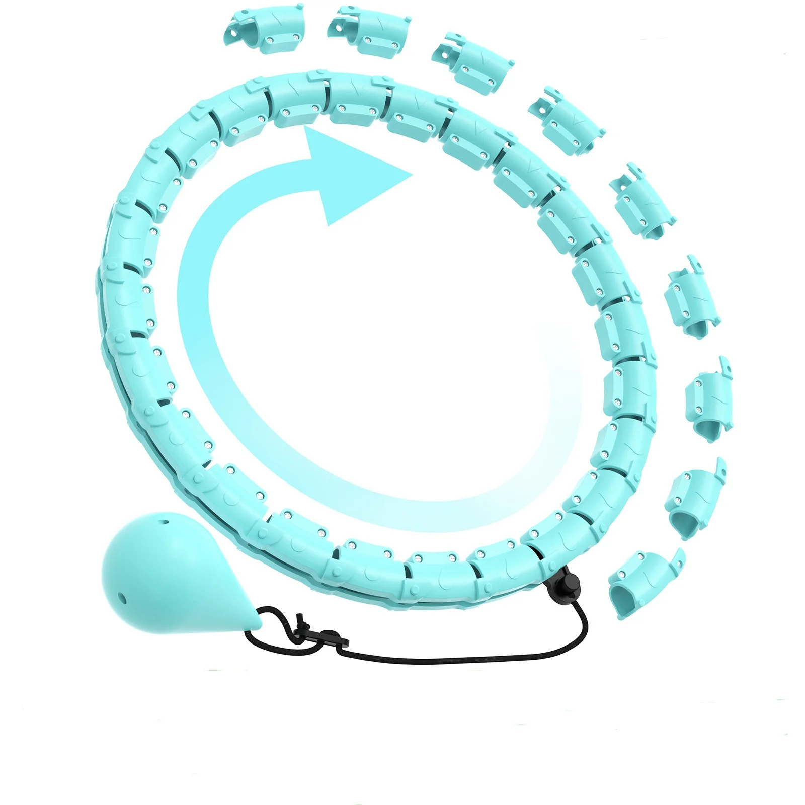 Adjustable Weighted Fitness Hoop 5