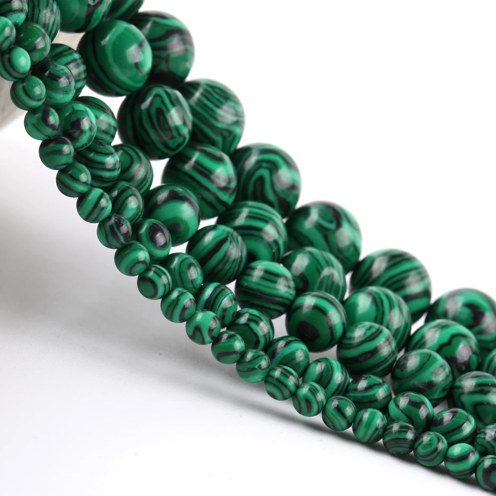 Esferas Verde Malaquita soltas, para vc fazer sua pulseira - Imagem 2