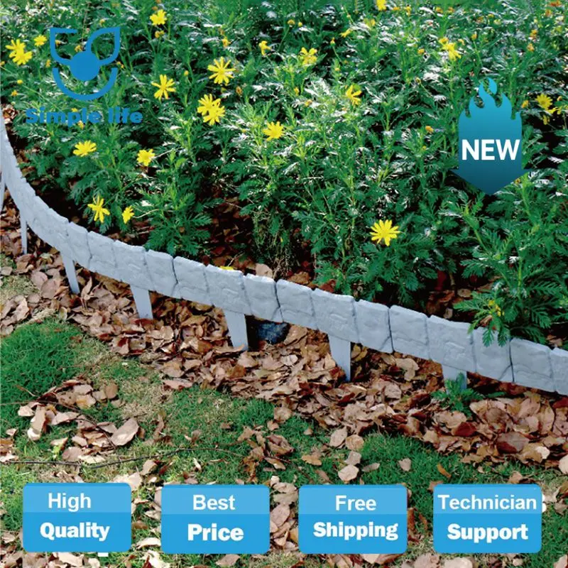 

Garden Fence Cobblestone Border Plastic Lawn Edging Plant Border Decorations Flower Bed Border Outdoor Landscape