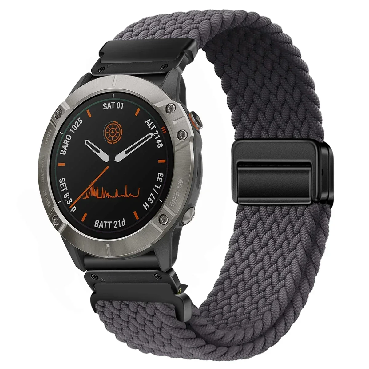 Enhanced Nylon QuickFit Smartwatch Strap - Universal 22/26mm Wristband