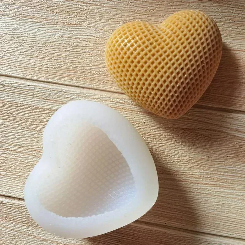 Handmade Mold Weaving Love Silicone Mold DIY Heart-shaped Candle Soap Plaster Cake Chocolate Baking Valentines Day Gift