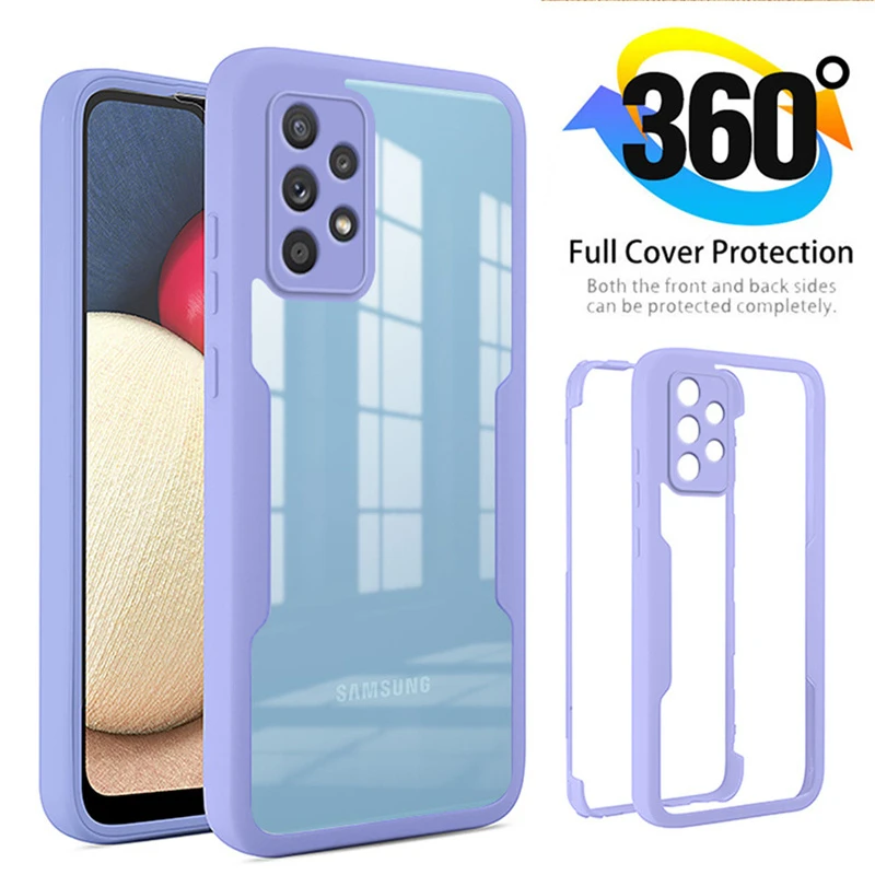 Für Samsung A53 5G 360 Volle Körper Abdeckung Fall Für Galaxy A54 A34 A13 A52 A33 A51 A12 A52S a71 Luxus Stoßfest Weiche Stoßstange Fall_voghion.com