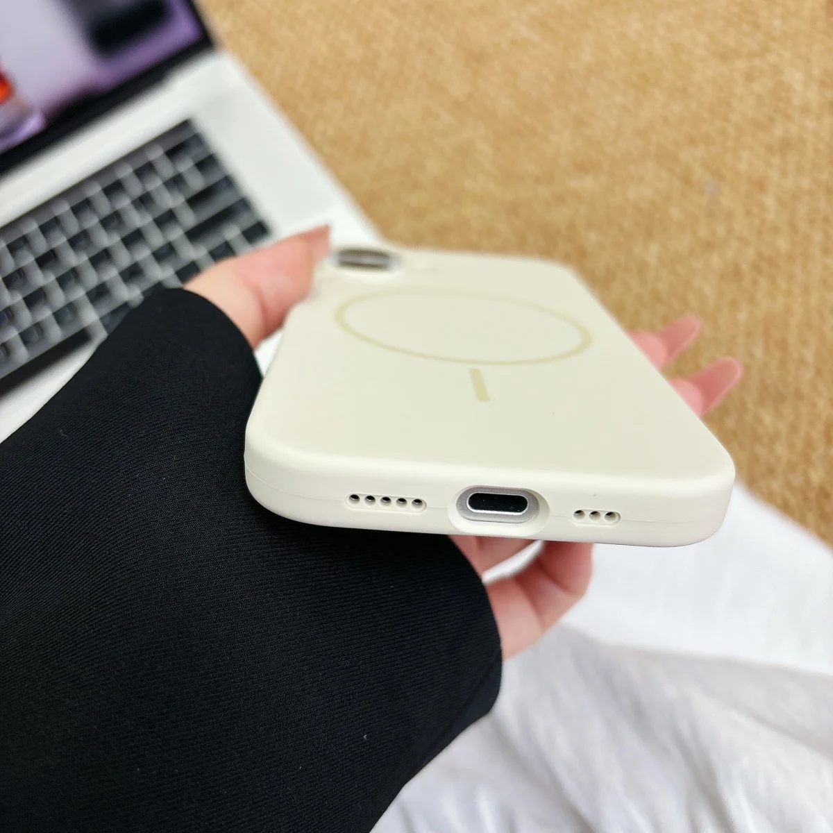 Vibrant Silicone Fluorescent Phone Case with Magsafe Compatibility