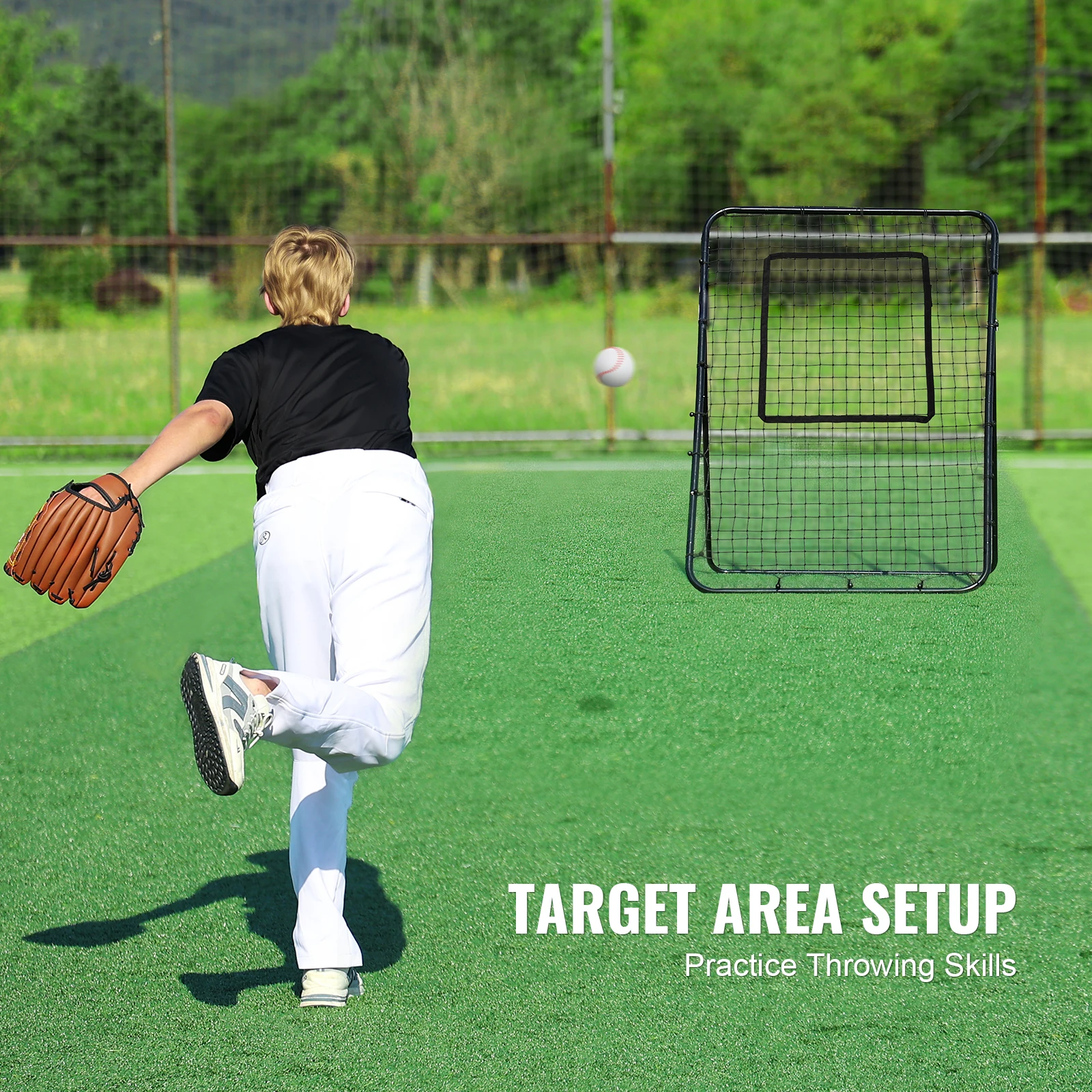 Baseball Rebounder Net Pitching Trainer
