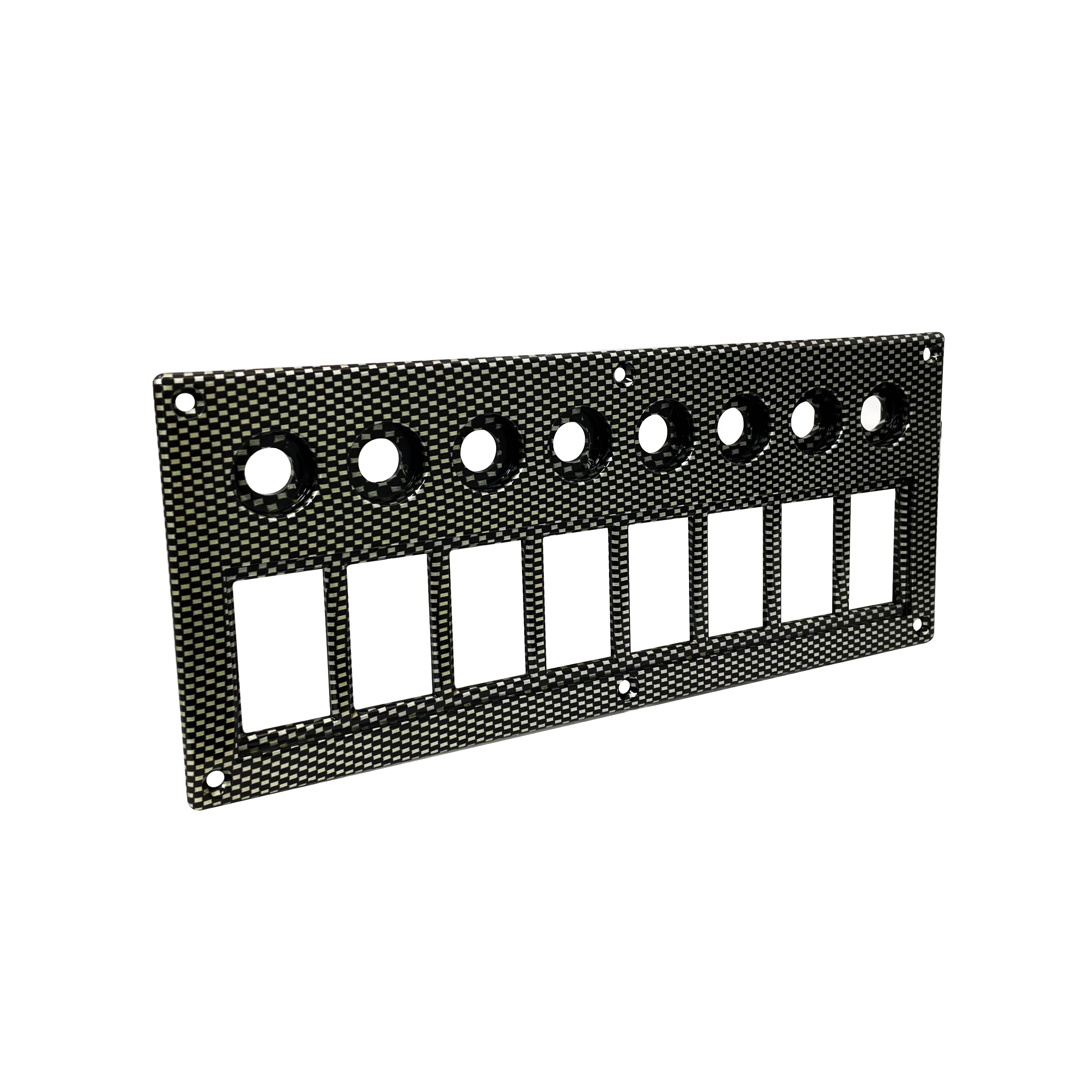 8 Gang Rocker Switch Panel Mount With Circuit Breaker Holes For Marine Boat Automotives, Housing Only !!!